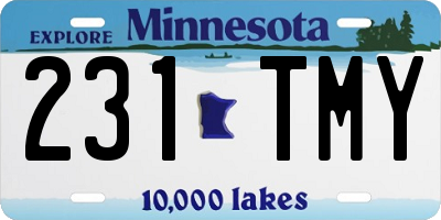 MN license plate 231TMY