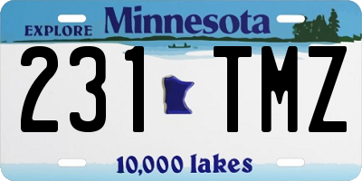 MN license plate 231TMZ