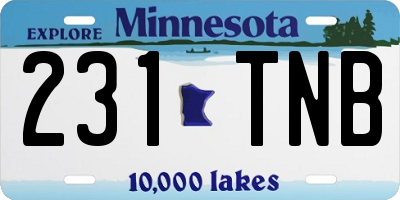MN license plate 231TNB