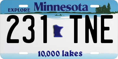 MN license plate 231TNE