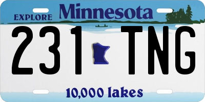 MN license plate 231TNG