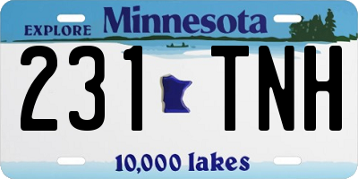 MN license plate 231TNH