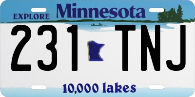 MN license plate 231TNJ