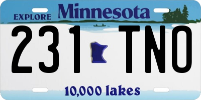 MN license plate 231TNO