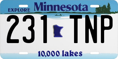 MN license plate 231TNP