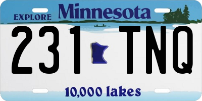 MN license plate 231TNQ