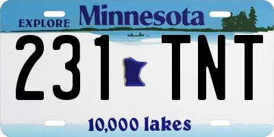 MN license plate 231TNT
