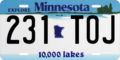 MN license plate 231TOJ