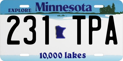 MN license plate 231TPA