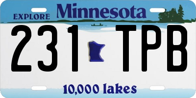 MN license plate 231TPB