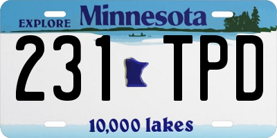 MN license plate 231TPD