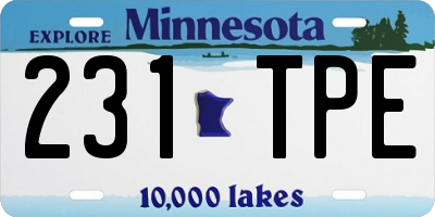 MN license plate 231TPE
