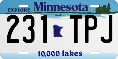MN license plate 231TPJ