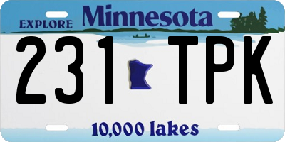 MN license plate 231TPK