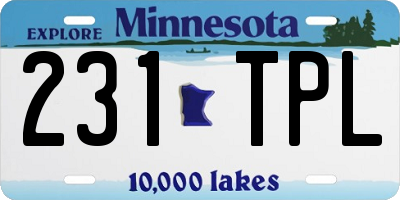 MN license plate 231TPL