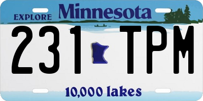 MN license plate 231TPM