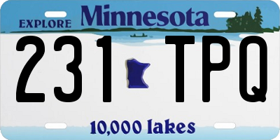 MN license plate 231TPQ