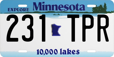 MN license plate 231TPR