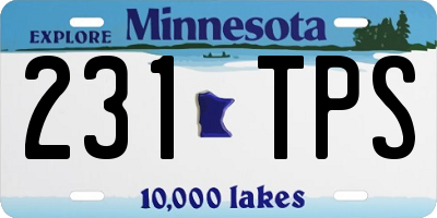 MN license plate 231TPS
