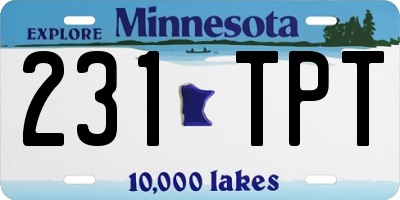 MN license plate 231TPT