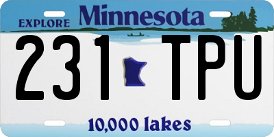 MN license plate 231TPU