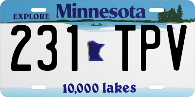 MN license plate 231TPV
