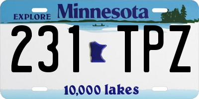 MN license plate 231TPZ