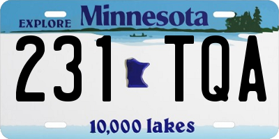 MN license plate 231TQA