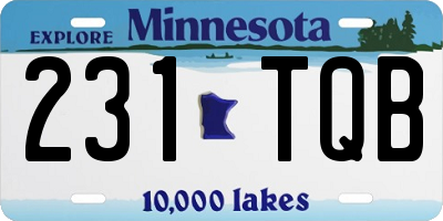MN license plate 231TQB