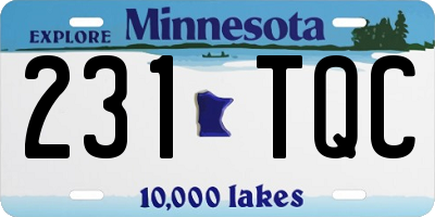 MN license plate 231TQC