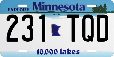 MN license plate 231TQD