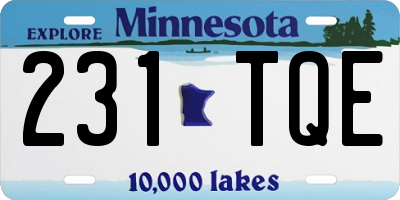 MN license plate 231TQE
