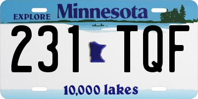 MN license plate 231TQF