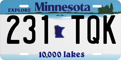 MN license plate 231TQK