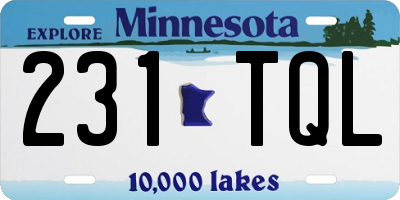 MN license plate 231TQL