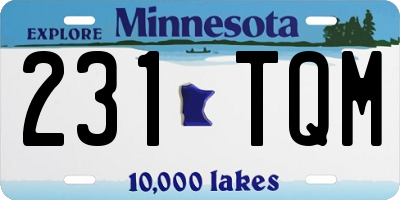 MN license plate 231TQM