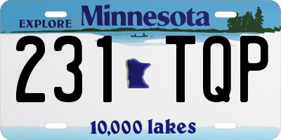 MN license plate 231TQP