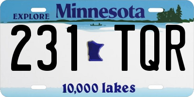 MN license plate 231TQR