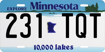 MN license plate 231TQT