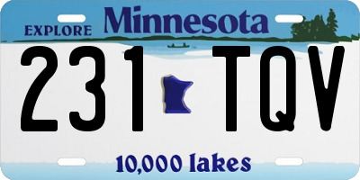 MN license plate 231TQV