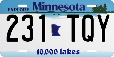 MN license plate 231TQY
