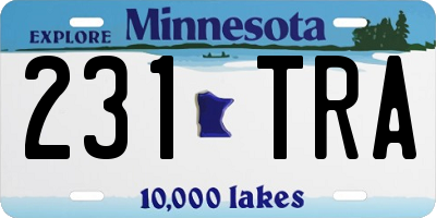 MN license plate 231TRA
