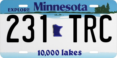 MN license plate 231TRC