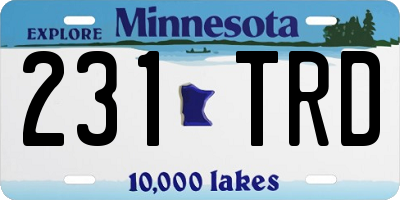 MN license plate 231TRD
