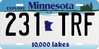 MN license plate 231TRF