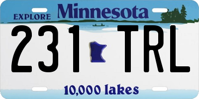 MN license plate 231TRL
