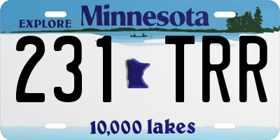 MN license plate 231TRR