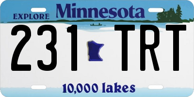 MN license plate 231TRT