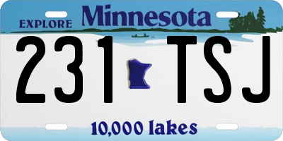 MN license plate 231TSJ