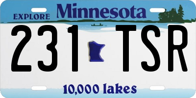 MN license plate 231TSR